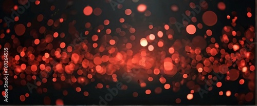 Red abstract bokeh on black background