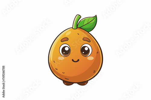 sapodilla food vector illustration