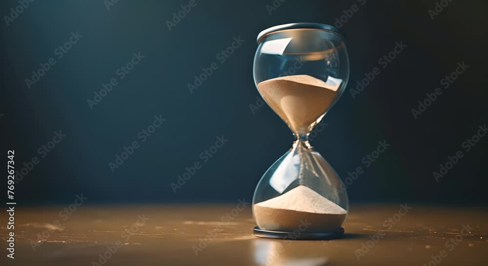 An hourglass with sand stuck at the top, paralysis in decision-making