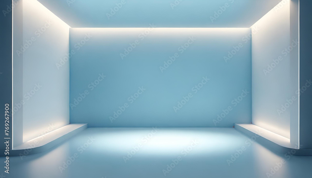 Clear white cyclorama light background with sun light and shadows plain wall empty photo studio
Clear white cyclorama light background with sun light and shadows plain wall empty photo studio