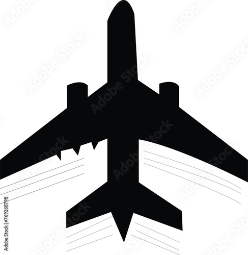 Airplane vector illustration on white background