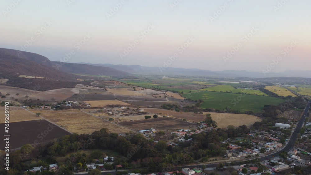 drone photography in crop fields near izucar de matamoros puebla mexico