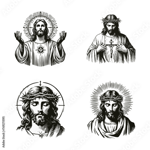 Jesus Christ Vector illustration.