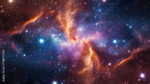 Celestial Reverie Ethereal Space Nebulae Background with Stars