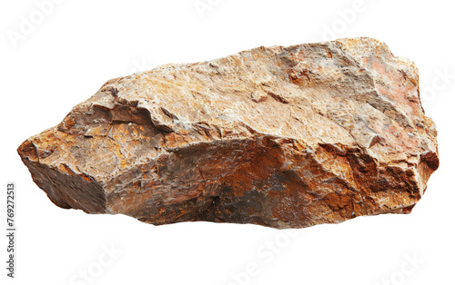 Rustic Brown Stone isolated on transparent Background