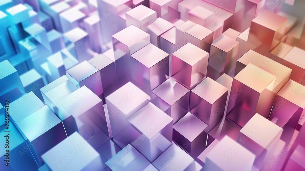 Obraz premium 3D abstract. Cube 3d illustration technology background