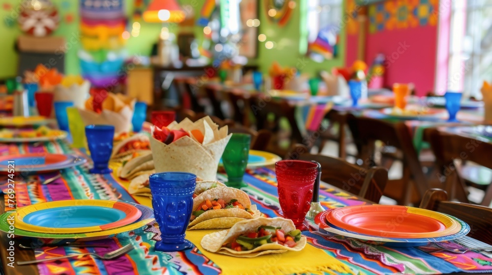 Taco Tuesday fiesta colorful decorations