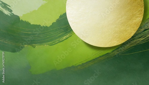 緑を基調とした美しい和風イメージの丸型フレーム
