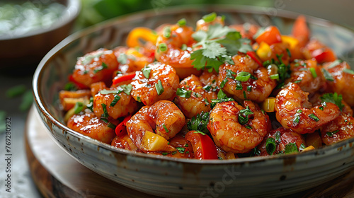 typical Chinese food Fu Yung Hai white background photo