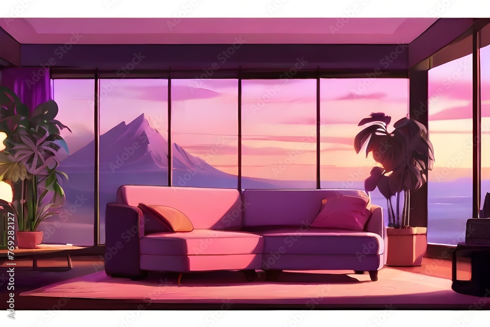 animated virtual backgrounds, stream overlay loop, cozy lo-fi living ...
