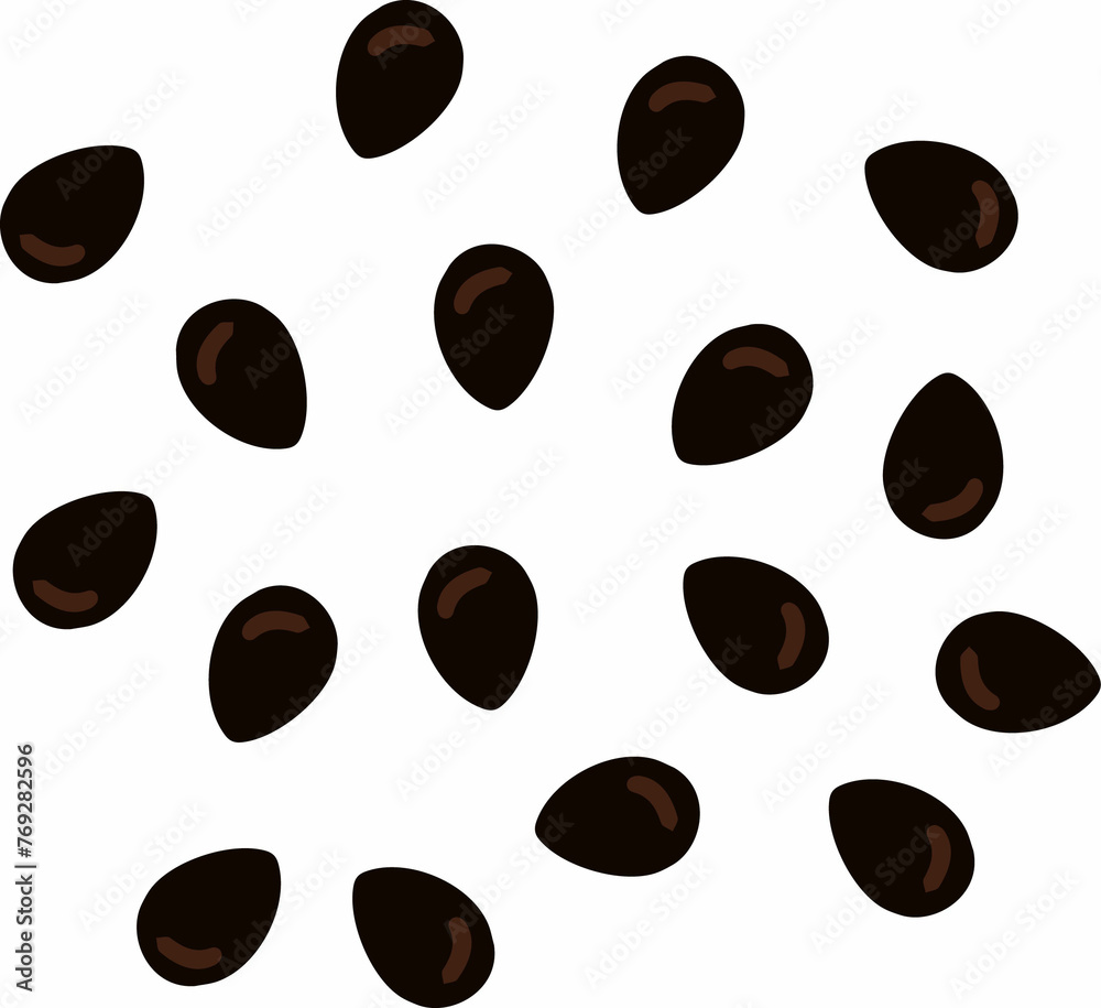 Vector illustration of seed image element design Vector illustration of seed image element design