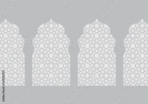Abstract Arabesque shadow background with traditional ornament, ramadan islamic design.