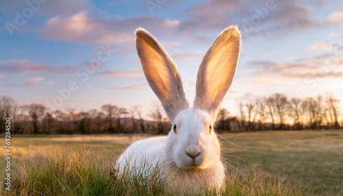 white easter rabbit ears isolated