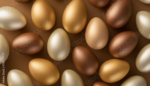 easter eggs background easter pattern made with easter eggs on solid color background chocolate easter eggsd image
