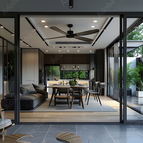 How can AI be utilized to intelligently regulate terrace ventilation through aluminum folding doors to achieve the best indoor comfort levels? - Image #3 @Sikandar Hayat photo