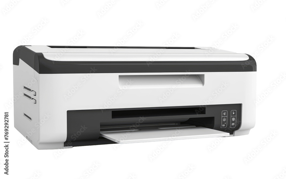 Exploring the Impact of Laser Printers in Modern Printing isolated on transparent Background Exploring the Impact of Laser Printers in Modern Printing isolated on transparent Background