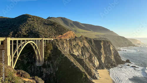 bixby creek bridge in the mountains big sur california pacific coast highway pch road trip