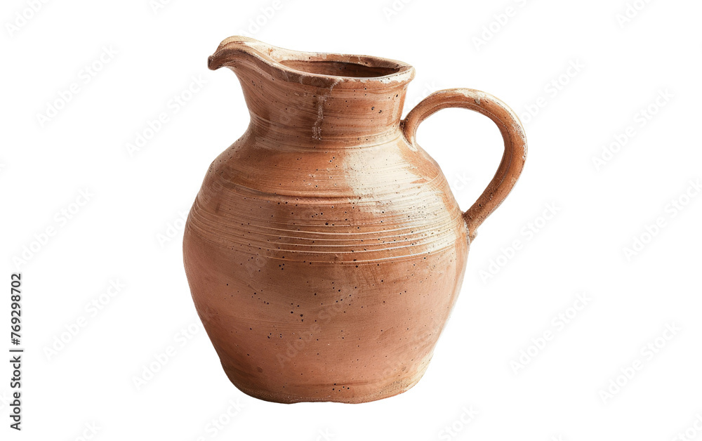 Individual Clay Jar isolated on transparent Background