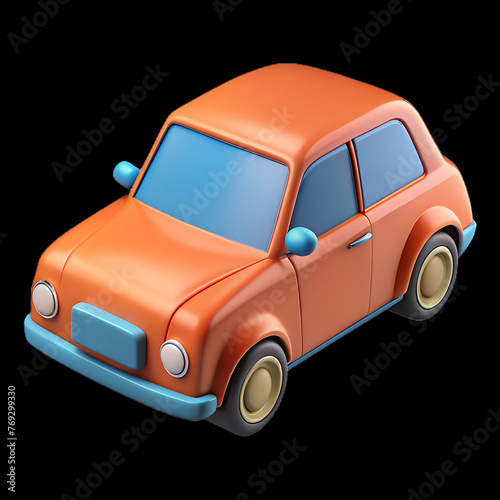 vintage toy car isolated