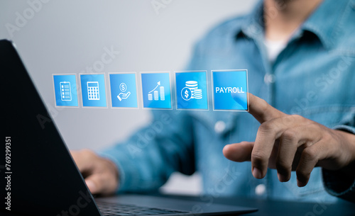 Konstfotografi Payroll business finance concept