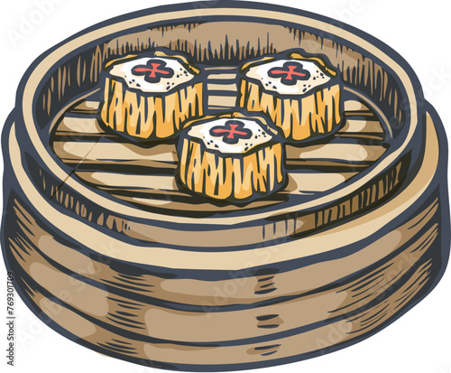 hand drawn Shumai