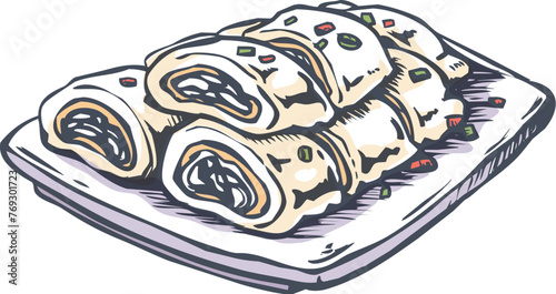 cartoon Chinese omelet