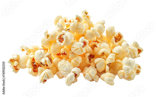 white Corn Pops isolated on transparent Background photo