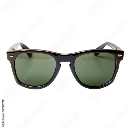 black sunglasses on transparent background