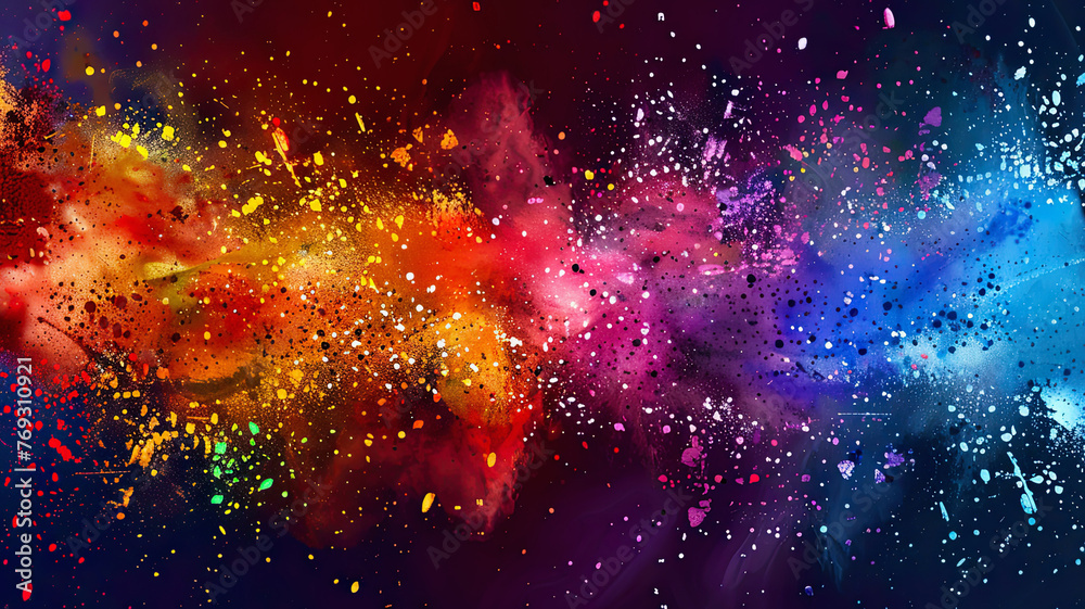 Explosive Colors Celebrating Holi Festival Abstract Background