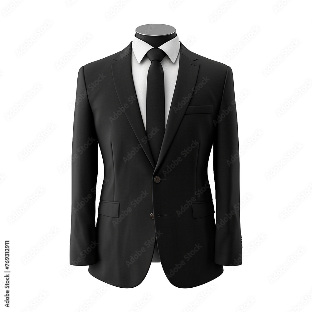 Black formal suit isolated on transparent background png Black formal suit isolated on transparent background png