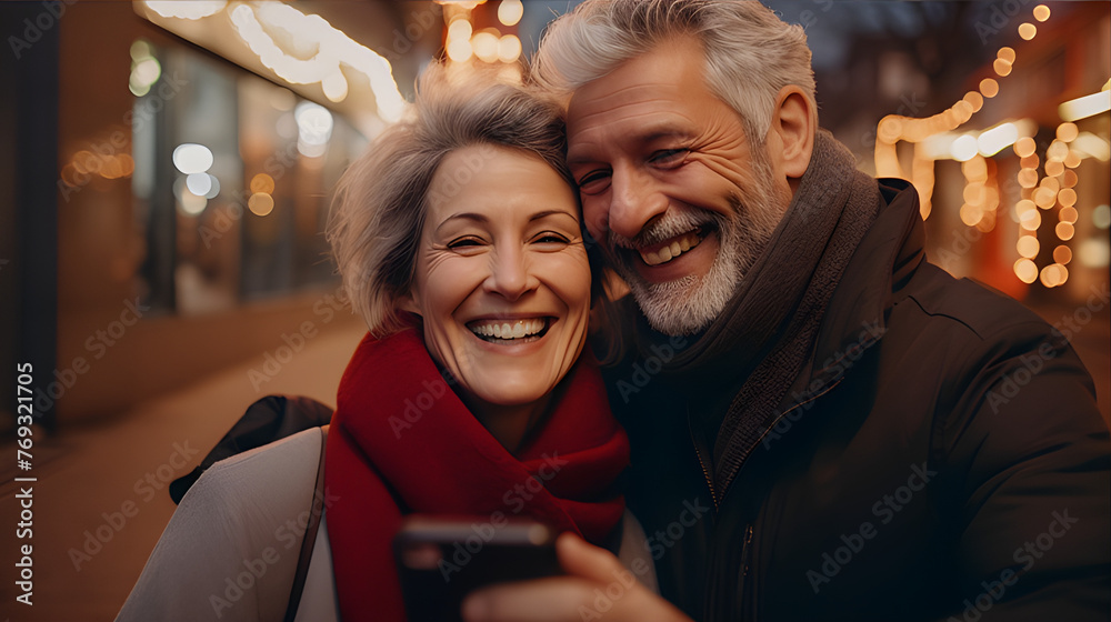 Happy life of senior in the city Happy life of senior in the city