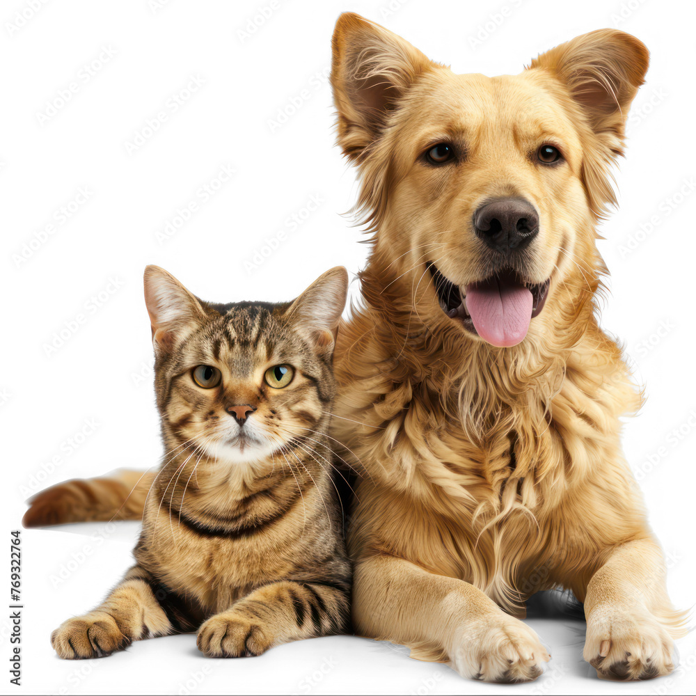 cat and dog on transparency background PNG
