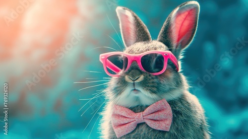 Cool Bunny Vibes Easter Greeting Card