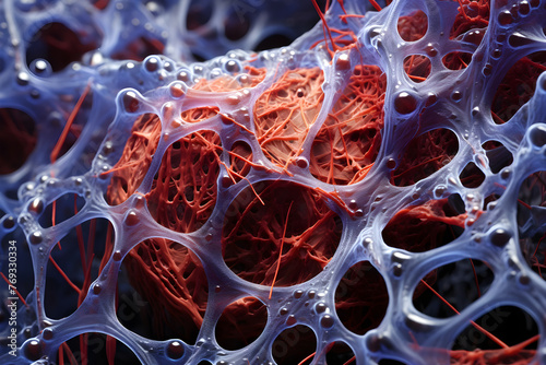 Close-up Microscopic View of the Ebola Virus: A Filovirus of Lethal Potential photo