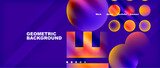 Various colorful geometric shapes abstract web template with gradients and light blur effects. Vector Illustration For Wallpaper, Banner, Background, Card, Book Illustration, landing page