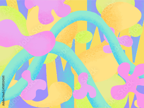 Abstract colorful for doodle geometric 
background.Vector trend shape for brochure cover template design.