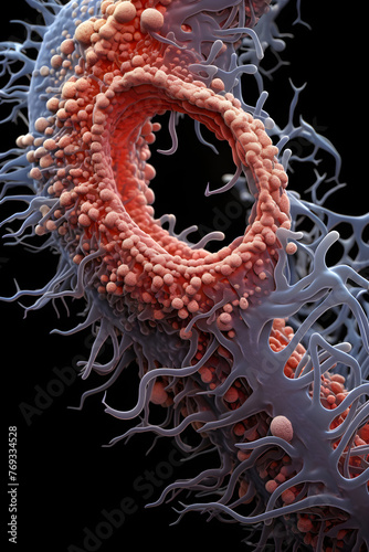 Close-up Microscopic View of the Ebola Virus: A Filovirus of Lethal Potential