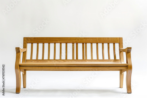 A graceful bench against a white background