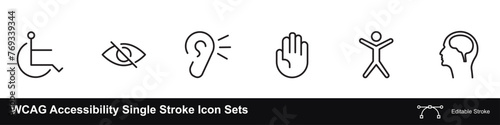 WCAG Accessibility Single Stroke Icon Sets photo