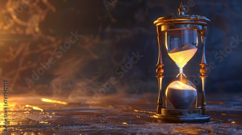 Defying Time An Ethereal Hourglass Depicting Renewal and Transformation © R Studio