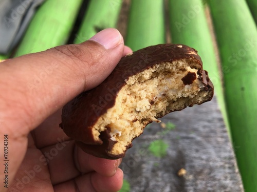 Wallpaper Mural close up of chocolate marsmello Torontodigital.ca