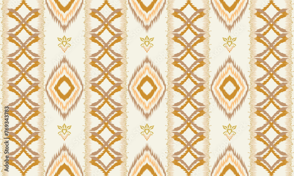 Hand draw African Ikat paisley embroidery.geometric ethnic oriental seamless pattern traditional.Aztec style abstract vector illustration.great for textiles, banners, wallpapers, wrapping vector.