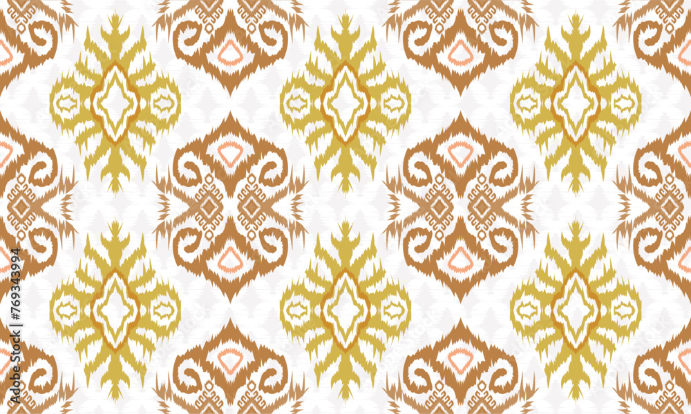 Hand draw Ethnic Seamless pattern Ikat geometric Indian style.Tribal ethnic vector texture. seamless striped pattern. great for textiles, banners, wallpapers, wrapping vector.