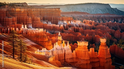 Canyon landscape background of bryce canyon national park