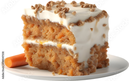 Carrot cake, Close-up of delicious-looking carrot cake.