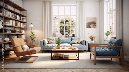 Interior composition of modern elegant living room  © Faisal