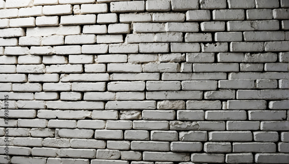Obraz premium Grey White Brick Wall Texture 