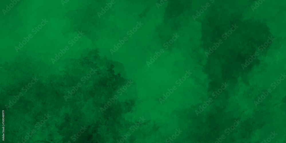 Dark green Smoke Abstract Background, Brush stroked painting green Watercolor paper texture, Abstract painting by green watercolor ink texture.	