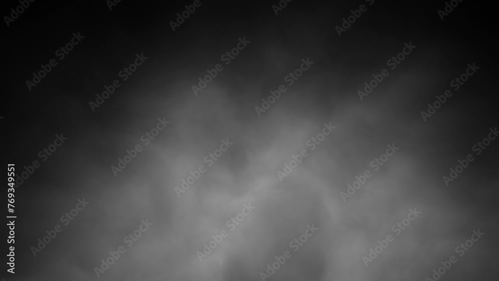 Realistic silver white fog or smoke slow motion on dark copy space background. Seamless looping. Realistic silver white fog or smoke slow motion on dark copy space background. Seamless looping.
