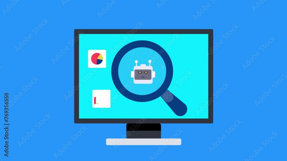 Predictive software connected with artificial intelligence display sales, financial and business statistics forecast on screen, business intelligence data and algorithm, video animation. Predictive software connected with artificial intelligence display sales, financial and business statistics forecast on screen, business intelligence data and algorithm, video animation.
